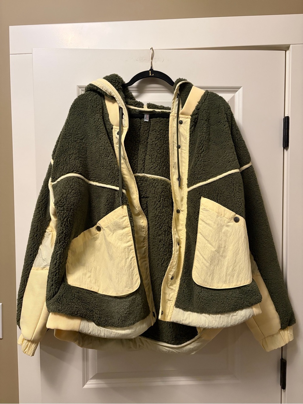 NWT FP Movement by Free People Trail Bender Fleece Jacket in Seagrass combo - Picture 4 of 9